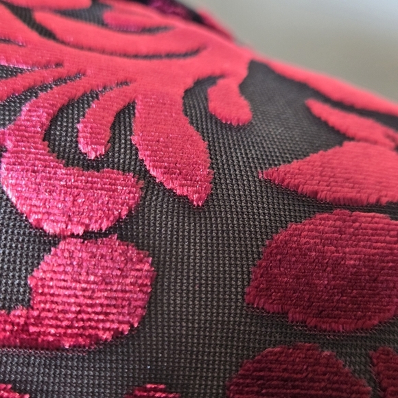 Ultra Pink Velvet Burnout Fairy Witchy Gothic Edgy Button Down  Flare Sleeve Top - Picture 13 of 15